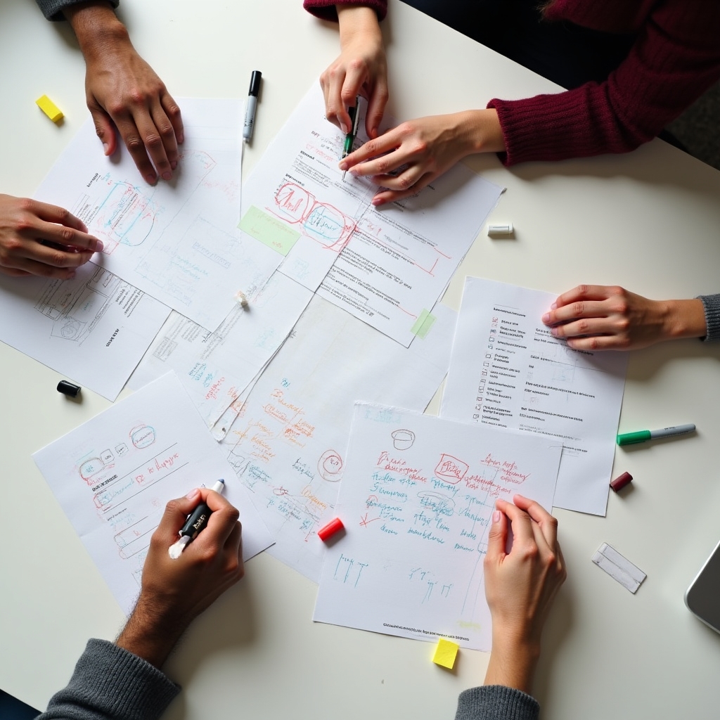 Workshop participants analyzing unnecessary costs